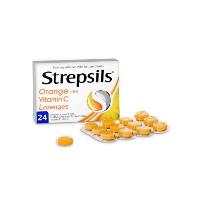 Picture of STREPSILS ORANGE WITH VIT C 100MG 24'S