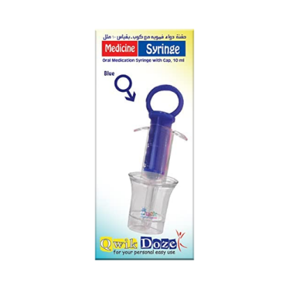 Picture of QWIK DOZE MEDICINE SYRINGE WITH CAP BLUE