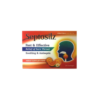 Picture of SEPTOSILZ ORANGE 24 LOZENGES