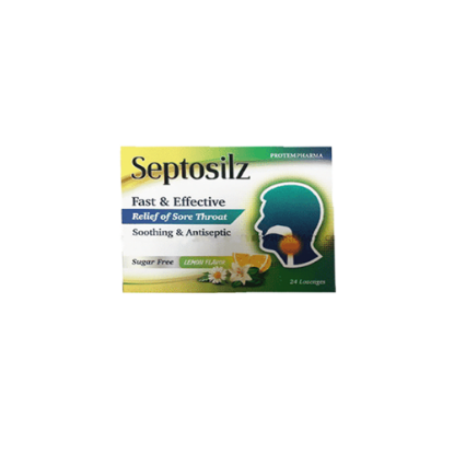 Picture of SEPTOSILZ SUGAR FREE LEMON 24 LOZENGES