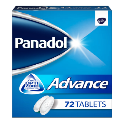 PANADOL ADVANCE 500 MG 72 TAB