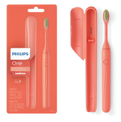 Picture of Philips One by Sonicare Battery Toothbrush, Miami Coral (HY1100/01)