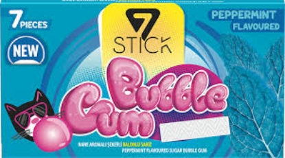 STICK BUBBLE PEPPERMINT GUM - 12 Pieces