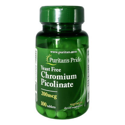 Puritan's Pride Chromium Picolinate 200 mcg - 100 Tablets