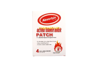 Absorbine Ultra Warm Patch - 4 Pieces (Red)