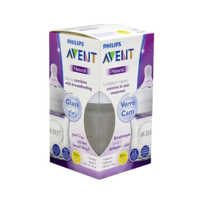 Picture of AVENT Natural Feeding Bottle Glass 120ml 6205