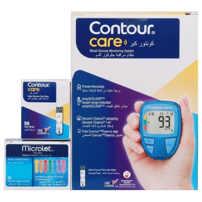 Picture of CONTOUR. CARE MONITOR +50 STRIPS +25 LANCET